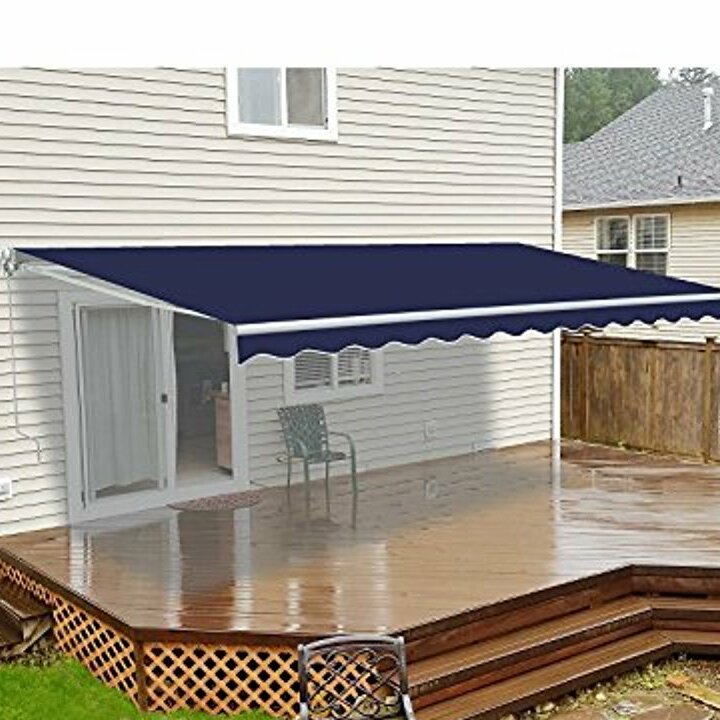 Aleko Motorized 12 Ft W X 10 Ft D Fabric Retractable Standard Patio Awning And Reviews Wayfair